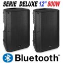 IMPIANTO AUDIO SISTEMA ATTIVO 800W FULL RANGE casse amplificate BT 12"