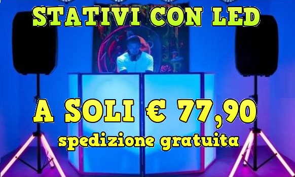 STATIVI CASSE ACUSTICHE CON LED